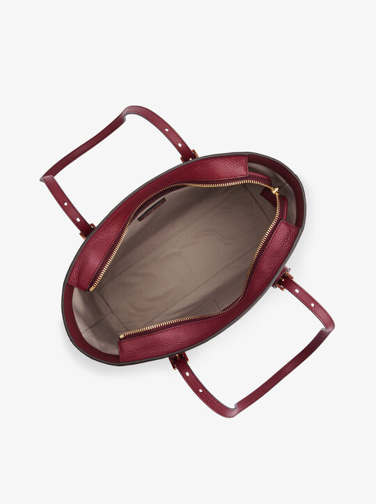 Quinn Medium Pebbled Leather Tote Bag michael kors quinn medium pebbled leather tote bag