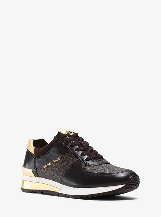 Allie Logo Leather Sneaker michael kors allie logo leather sneaker