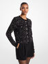 Sequined Metallic Stretch Knit Jacket michael kors sequined metallic stretch knit jacket