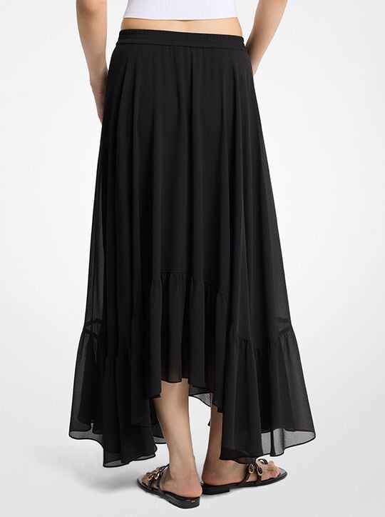 Georgette High-Low Skirt michael kors georgette high low skirt