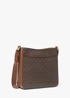 michael kors jet set travel small signature logo messenger bag