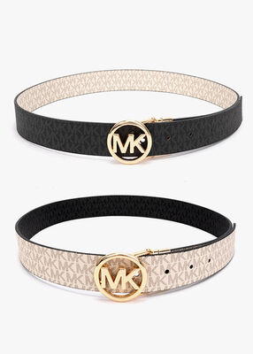 michael kors reversible signature logo belt