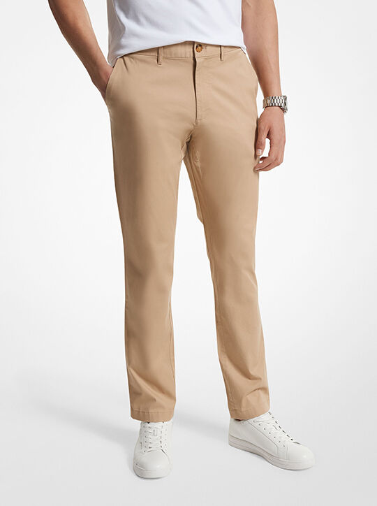 michael kors slim fit cotton blend chino pants