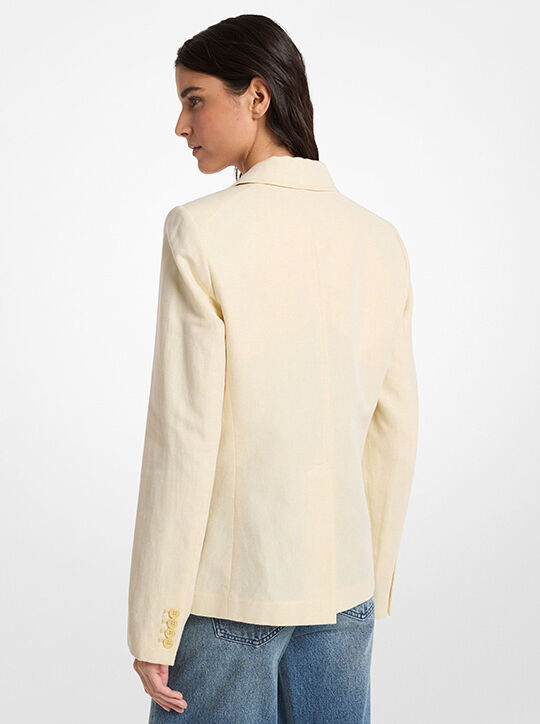 بليزر من الكتان والقطن بجيوب رقعة michael kors بليزر من الكتان والقطن بجيوب رقعة