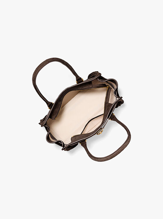 Hamilton Moderne Small Fringed Suede Satchel michael kors hamilton moderne small fringed suede satchel