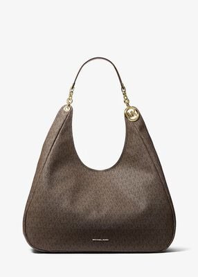 michael kors ellie large signature logo shoulder bag