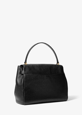 michael kors hamilton moderne large textured leather slouchy satchel