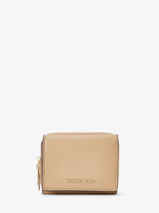 michael kors empire small pebbled leather tri fold wallet