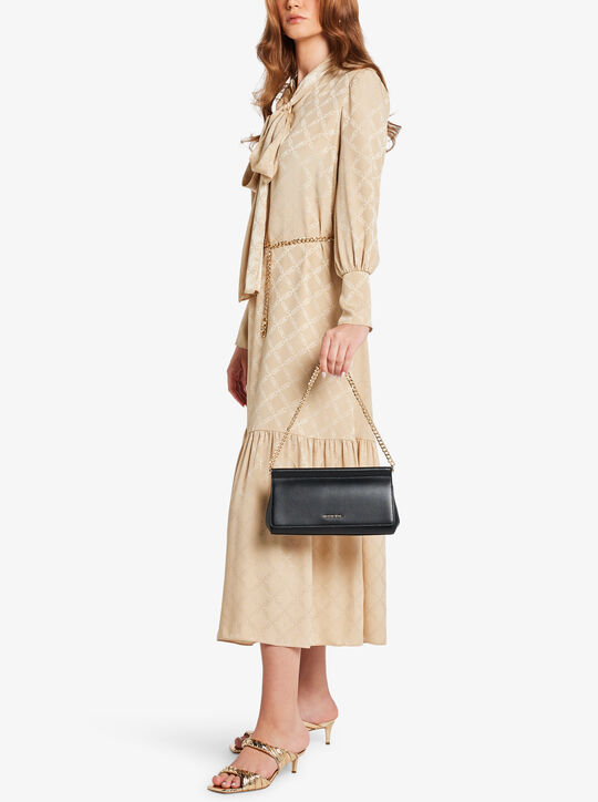 michael kors carmine medium pebbled leather pochette