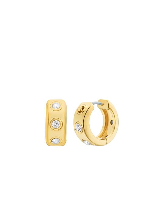 Pavé Logo Huggie Earrings michael kors pav logo huggie earrings