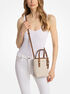 Quinn Extra-Small Signature Logo and Leather Convertible Tote Bag michael kors quinn extra small signature logo and leather convertible tote bag