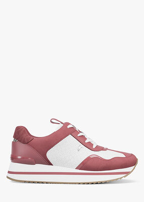 michael kors raina mixed media trainer