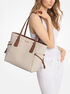michael kors voyager large signature logo tote bag
