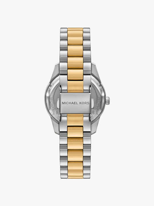 Mini Lexington Pavé Two-Tone Watch michael kors mini lexington pav two tone watch