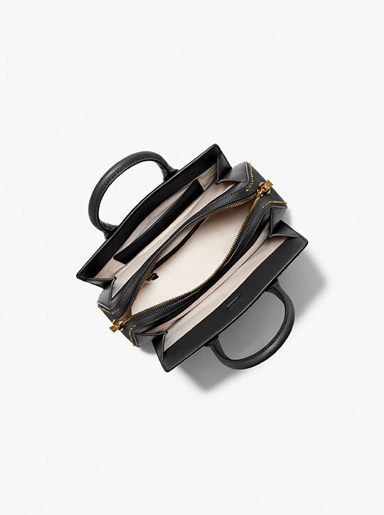 حقيبة ليلى الصغيرة الجلدية المرصعة michael kors حقيبة ليلى الصغيرة الجلدية المرصعة