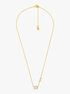 michael kors 14k gold plated sterling silver necklace and earrings set