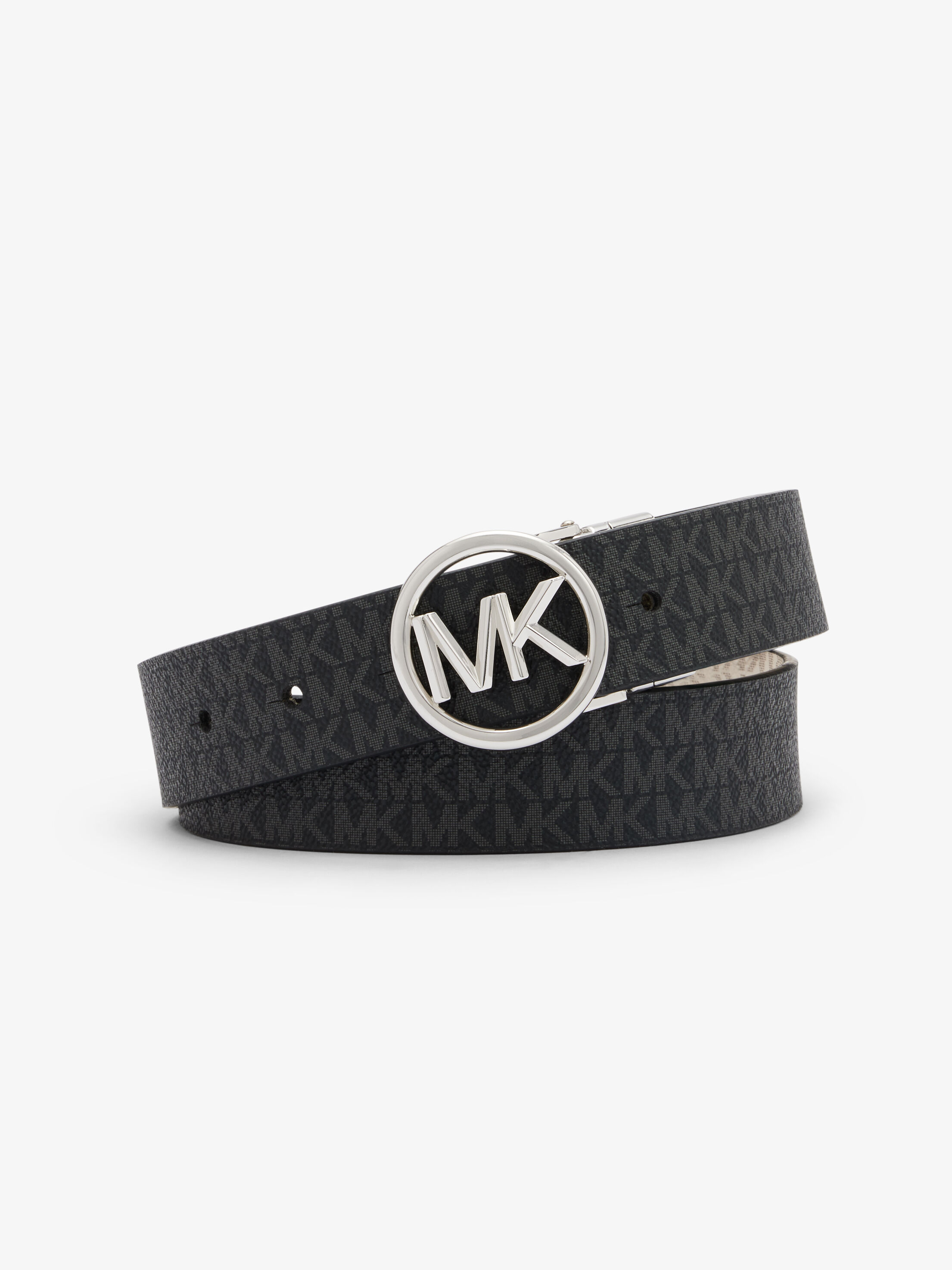 Reversible Signature Logo XX Belt, BLK/ WHT | Michael Kors UAE