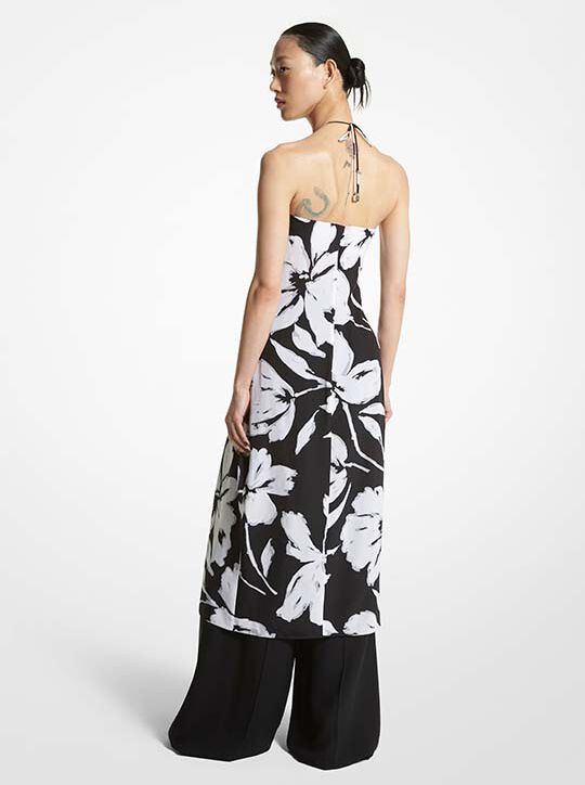 Brushstroke Floral Silk Crepe De Chine Sarong Tunic michael kors brushstroke floral silk crepe de chine sarong tunic