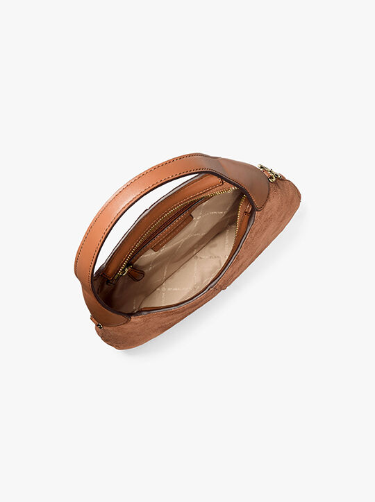 michael kors حقيبة كتف أليس صغيرة من جلد الغزال