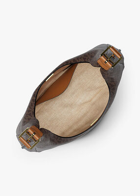 michael kors حقيبة كتف نوليتا كبيرة بشعار الماركة