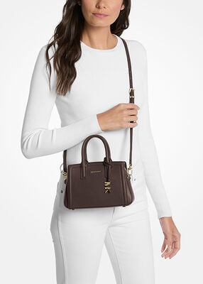 Laila Small Pebbled Leather Satchel michael kors laila small pebbled leather satchel