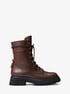 Caleb Burnished Leather Combat Boot michael kors caleb burnished leather combat boot