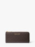 Jet Set Travel Large Logo Quarter-Zip Wallet michael kors jet set travel large logo quarter zip wallet