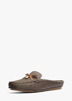 michael kors greta signature logo mule