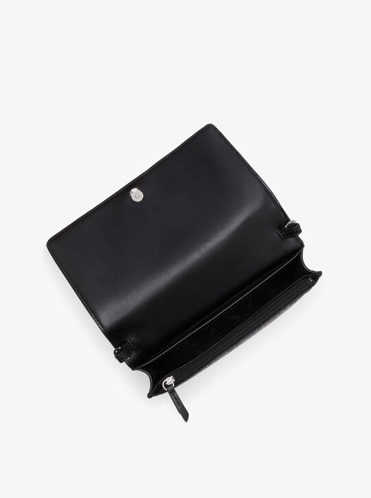 michael kors jet set medium metallic empire monogram crossbody bag