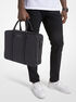 Hudson Logo and Leather Double-Gusset Briefcase michael kors hudson logo and leather double gusset briefcase