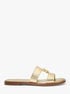 michael kors erin metallic leather sandal
