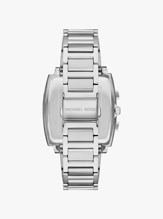 Oversized Rhys Silver-Tone Watch michael kors oversized rhys silver tone watch