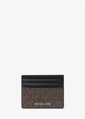 michael kors greyson logo tall card case
