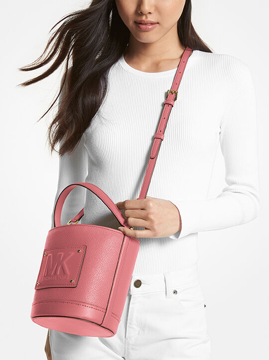 Kimber Medium Pebbled Leather Bucket Bag michael kors kimber medium pebbled leather bucket bag