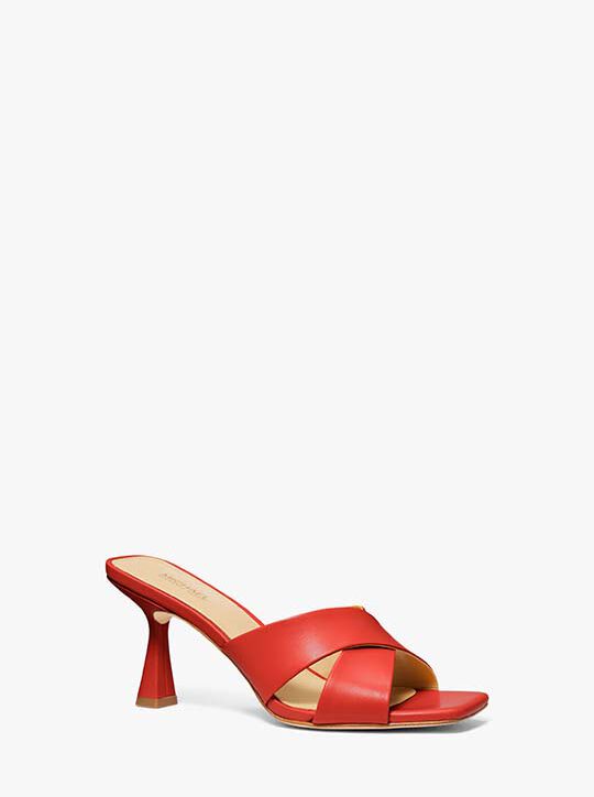 Clara Leather Mule michael kors clara leather mule
