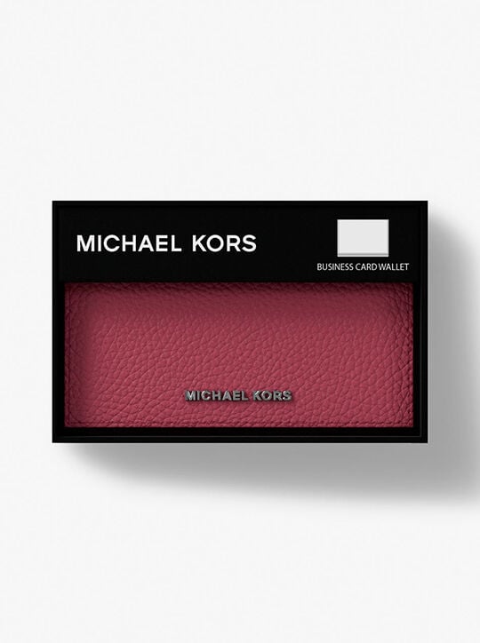 Hudson Pebbled Leather Card Case michael kors hudson pebbled leather card case