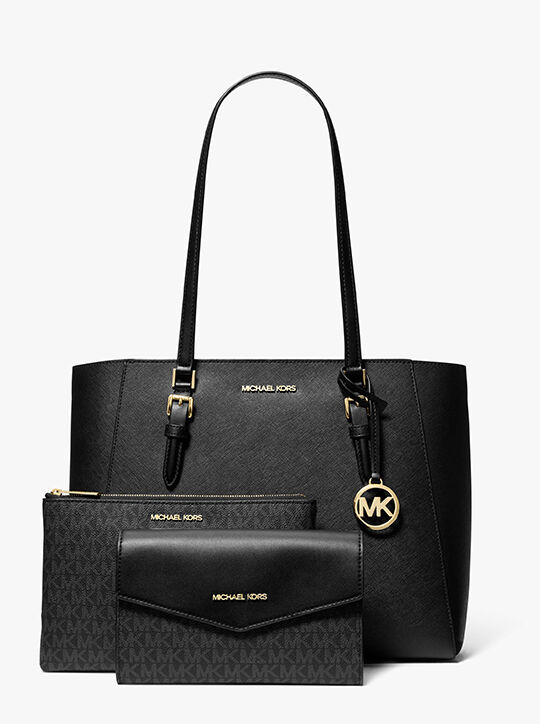 حقيبة شارلوت كبيرة من الجلد السافيانو 3 في 1 michael kors حقيبة شارلوت كبيرة من الجلد السافيانو 3 في 1