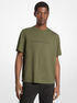 michael kors logo embossed cotton jersey t shirt