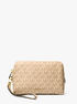 michael kors zadie small signature logo wristlet