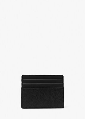 michael kors cooper pebbled leather tall card case
