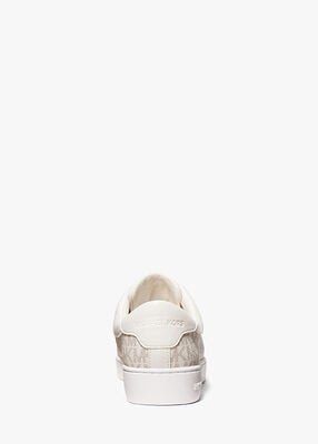 michael kors keaton signature logo zip up sneaker