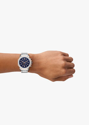 michael kors ساعة مايكل كورس بريسكوت كرونوغراف المصنوعة من الفولاذ المقاوم للصدأ