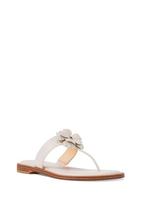 michael kors callie embellished signature logo trim thong sandal