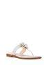 michael kors callie embellished signature logo trim thong sandal