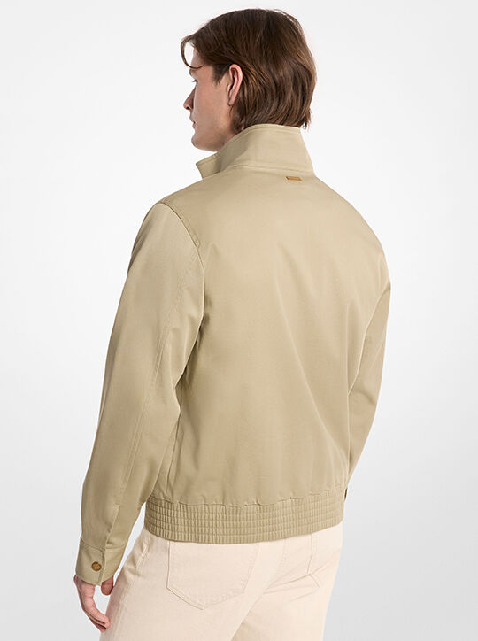 Harrington Stretch Cotton Bomber Jacket michael kors harrington stretch cotton bomber jacket