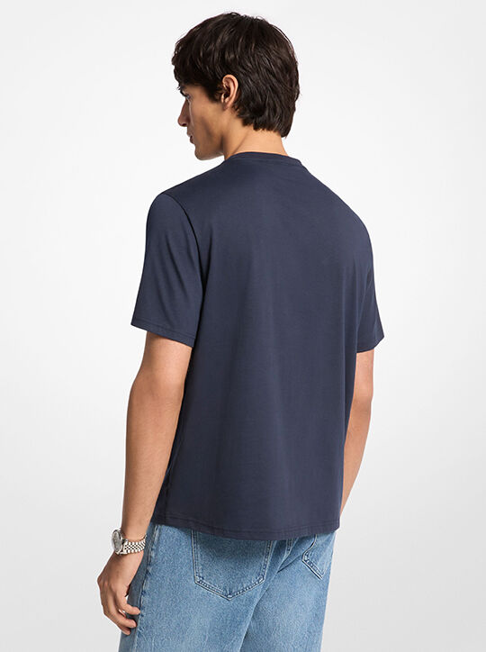 michael kors signature logo pocket cotton t shirt