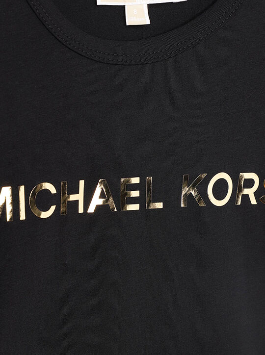 michael kors logo stretch cotton long sleeve t shirt