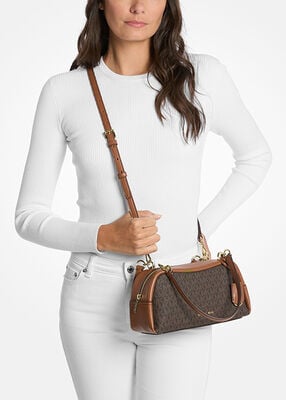 michael kors cecily small signature logo shoulder bag