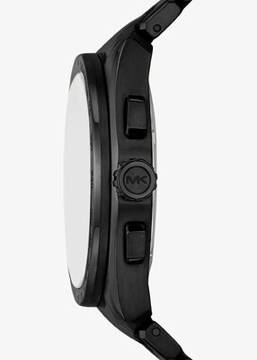 michael kors oversized accelerator 2 0 black tone watch