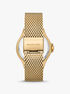 Lennox Pavé Gold-Tone Mesh Watch michael kors lennox pav gold tone mesh watch